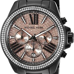 Michael Kors- Wren Black and Rose Gold watch. Beautiful watch!